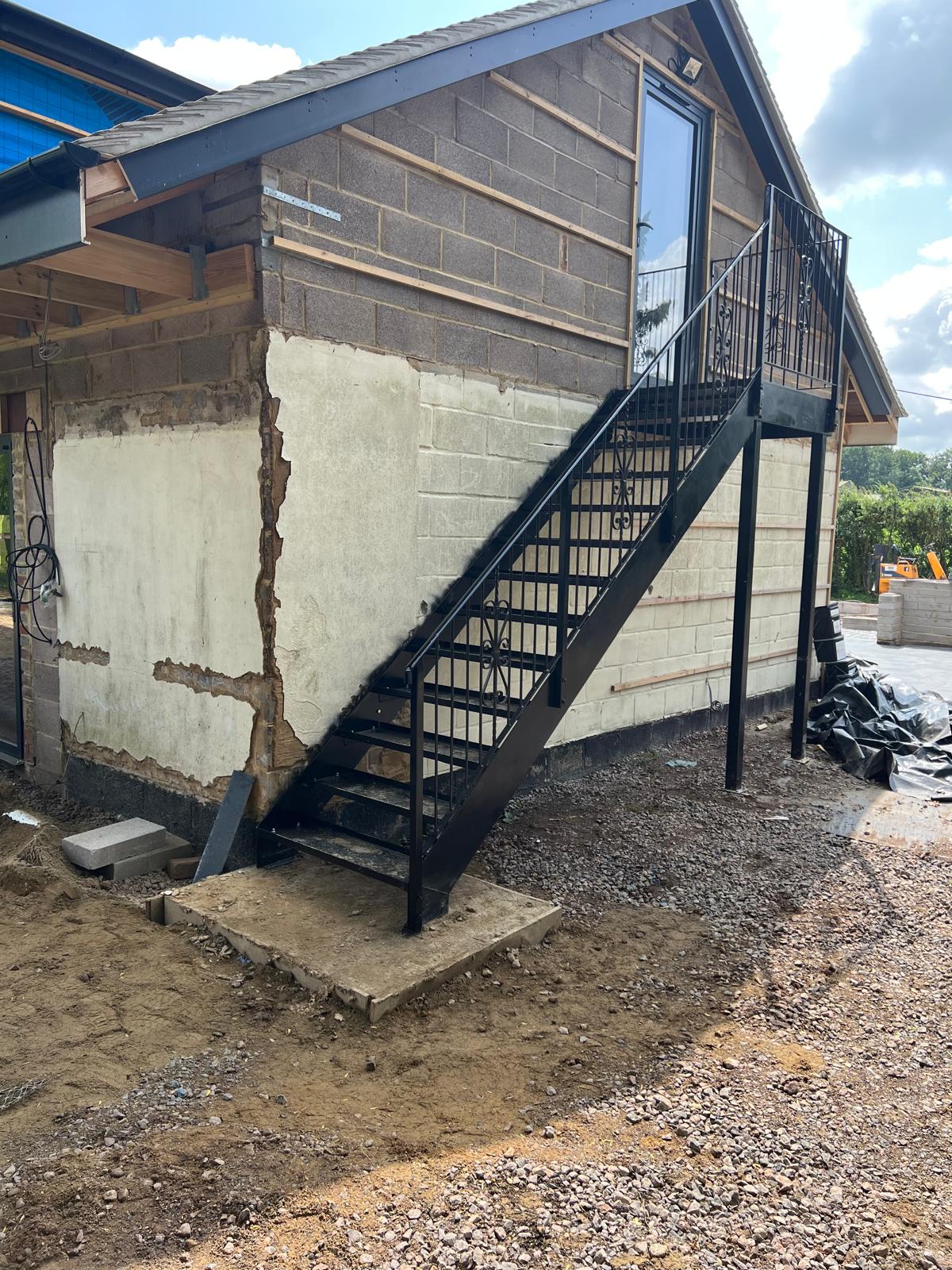 SRN Fabrication — steel staircases external stairs project, Swindon