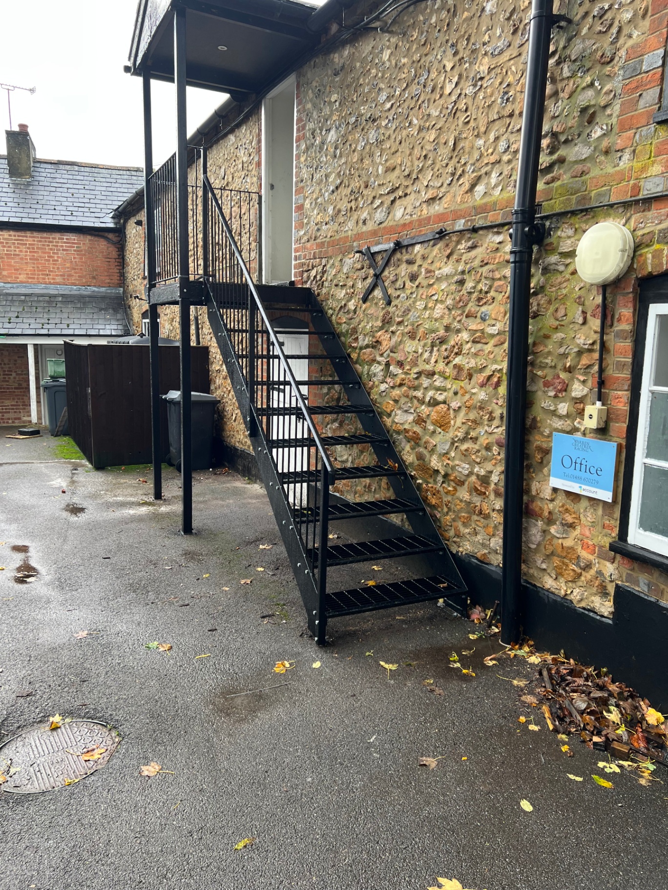 SRN Fabrication — steel fire escapes project, Swindon